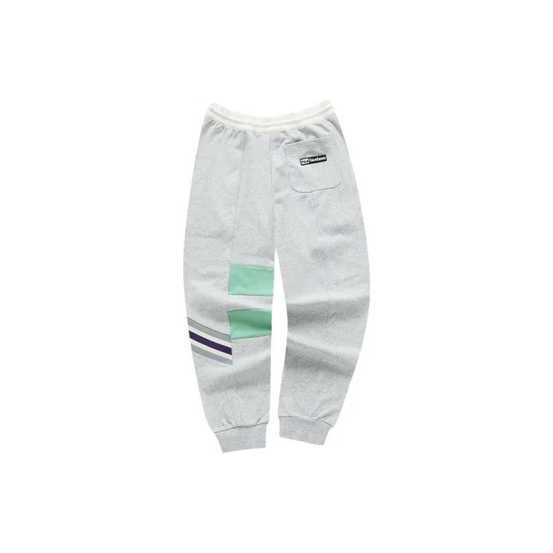 FILA FUSION x FACETASM Knitted Sweatpants Men's Silver Flower Gray-1