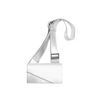 ZARA Polyurethane One Shoulder Handbag Crossbody Bag Mini Men's Silver