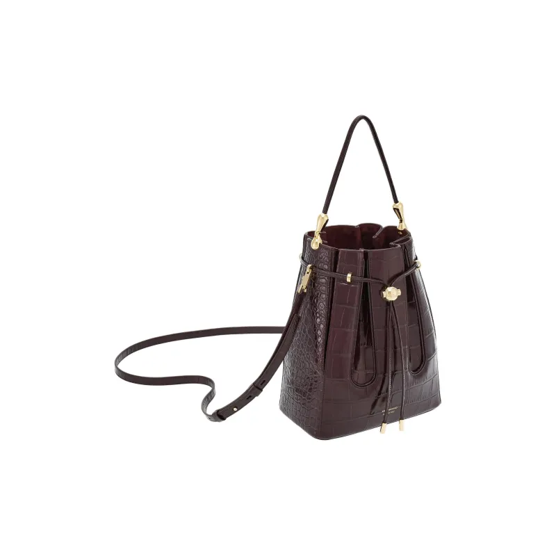 FERRAGAMO Calfskin Suede Bucket Bags Crossbody Bag Shoulder Bag Women's Deep Red-1