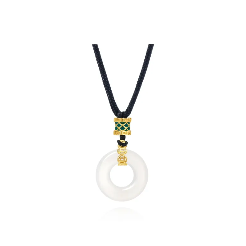 MOLADY Chalcedony Jade Necklace For Women's Unisex-4