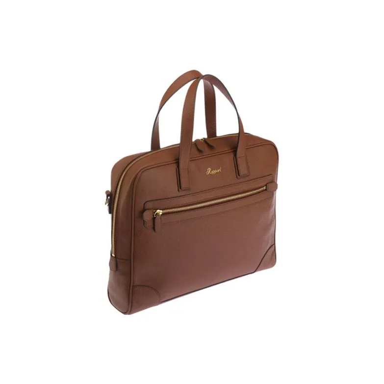 RAPPORT Grained Leather Laptop Bag Shoulder Bag Crossbody Bag Handbag Regular Men's Tan-1