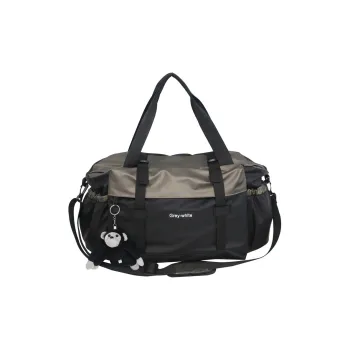 GEERDUN Oxford Shoulder Bag Crossbody Bag Gym Bag Unisex Green/Black/Champagne/Champagne Pink