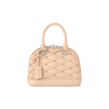LOUIS VUITTON Alma BB Leather Travel Bags Shoulder Bag Crossbody Bag Handbag Small Size Women's Beige
