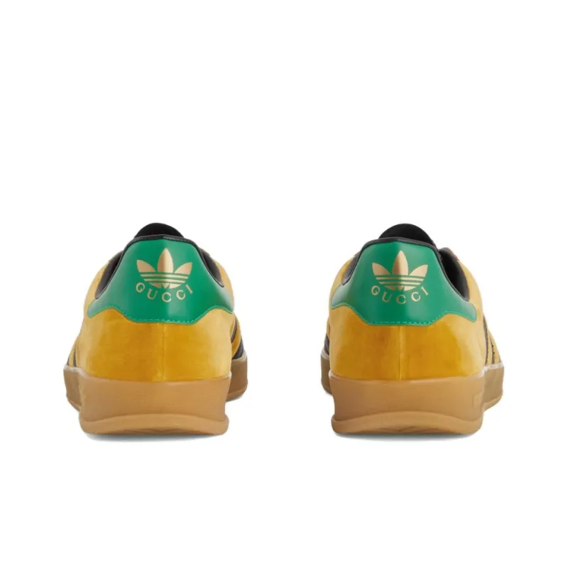 GUCCI X Adidas Originals Gazelle Sneakers Yellow-3