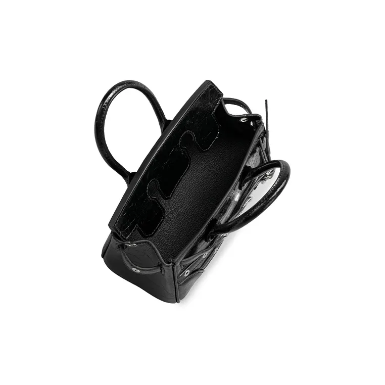 HXXXXS Cow Leather Handbag Women's Black-9