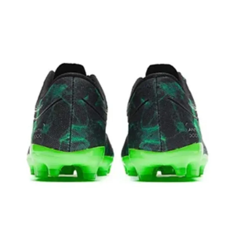 Anta Slip Resistant Soccer Shoes Men's Black Green-3