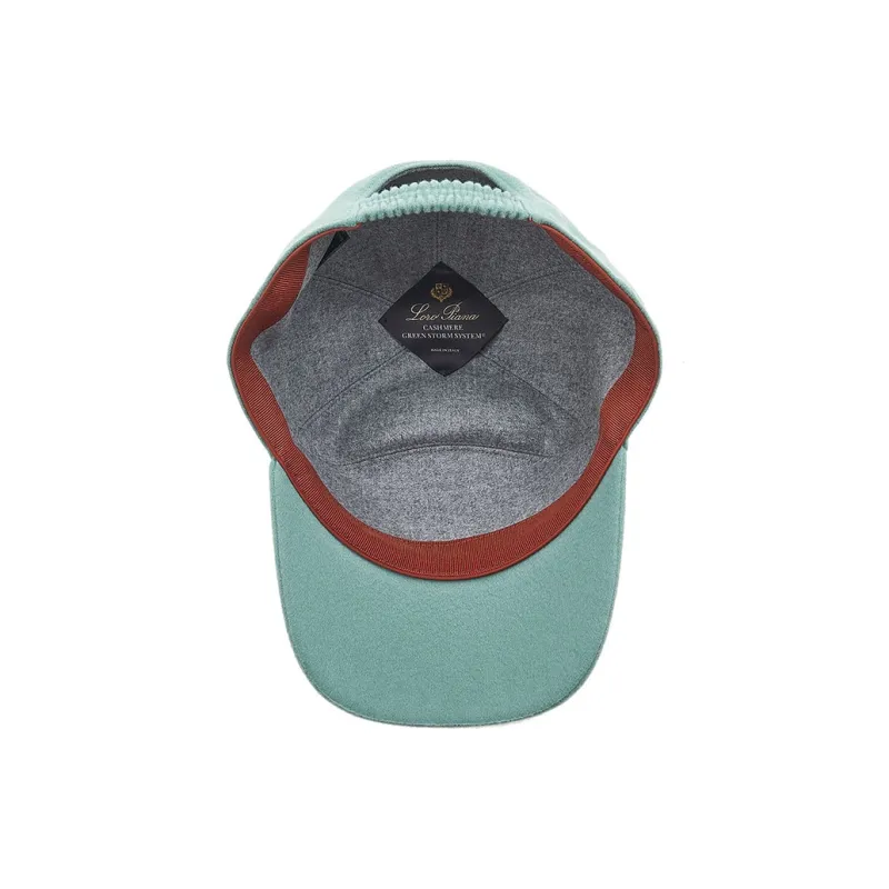 Loro Piana Cashmere Pure Virgin Wool Baseball Caps Women's Green-4
