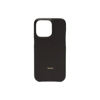 Valextra Cow Leather IPhone 13 Pro Protective Cover Bag Accessory Women's Black