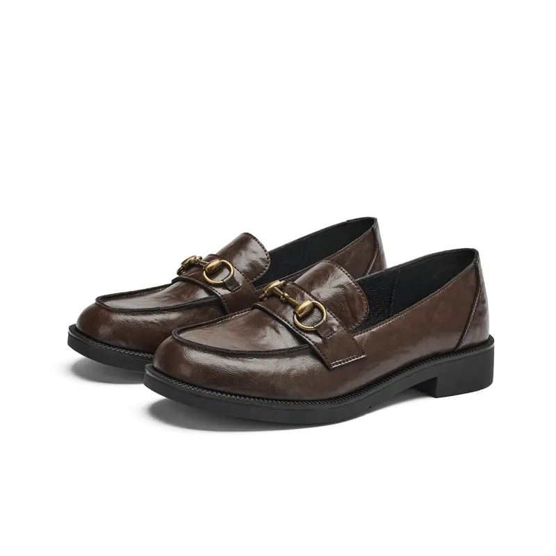 GEMEIQ Loafers Women's Low Top Black/Burgundy-1