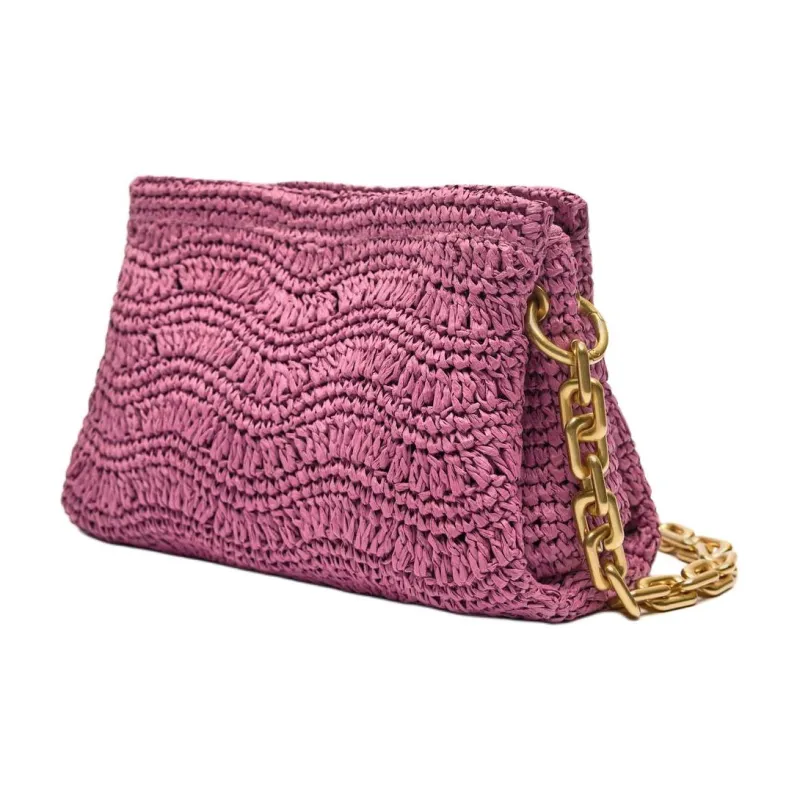 ZARA Cellulose Material Handbag Shoulder Bag Women's Purple-1