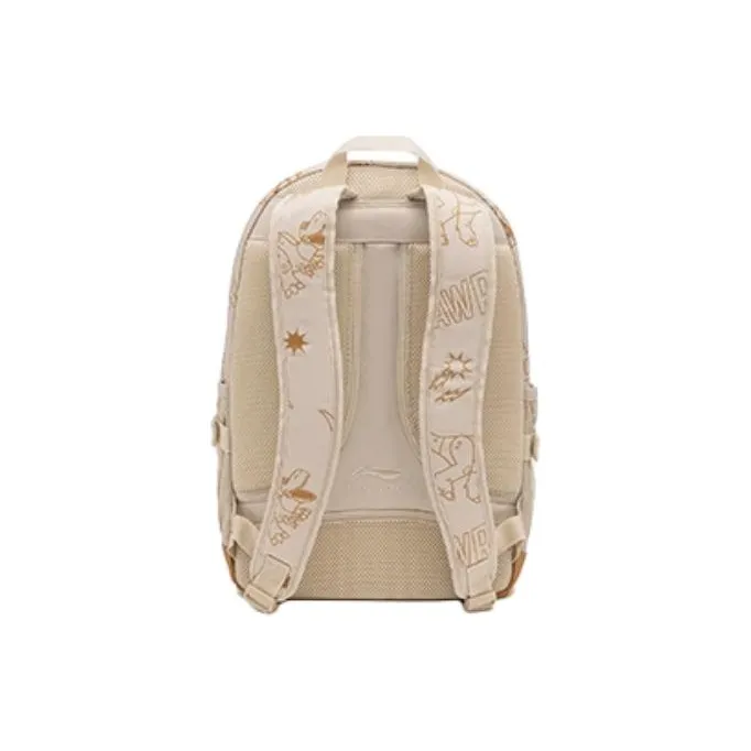 LiNing Disney Toy Story Collaboration Polyester Backpack Regular Unisex Sand Gravel Gray All Over Print-1