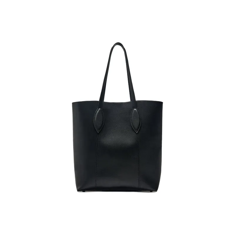 ZARA Polyurethane Tote Bag Shopping Bag Handbag Shoulder Bag Women's Black-0
