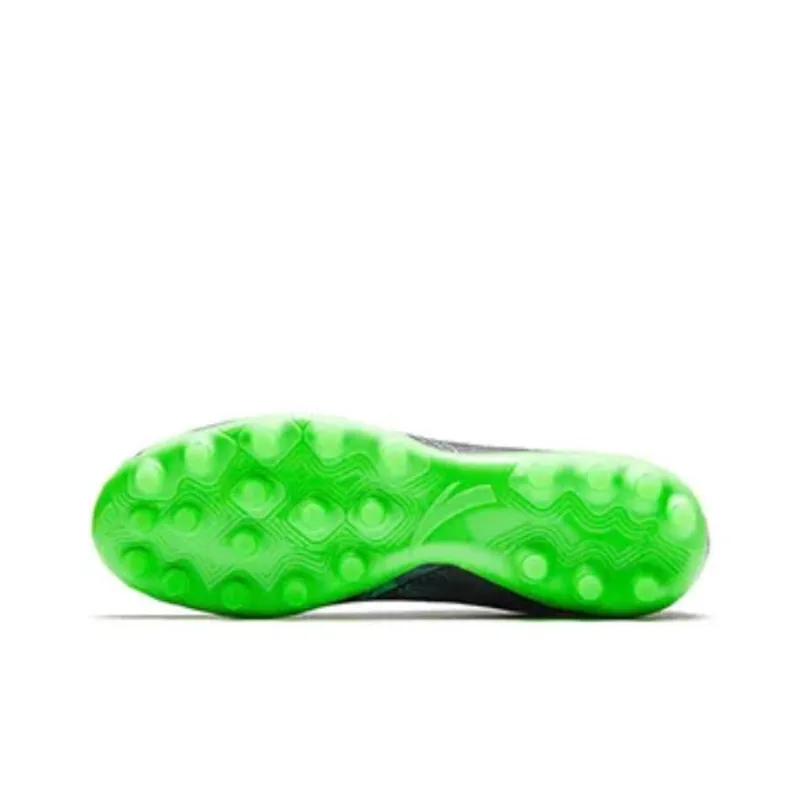 Anta Slip Resistant Soccer Shoes Men's Black Green-4