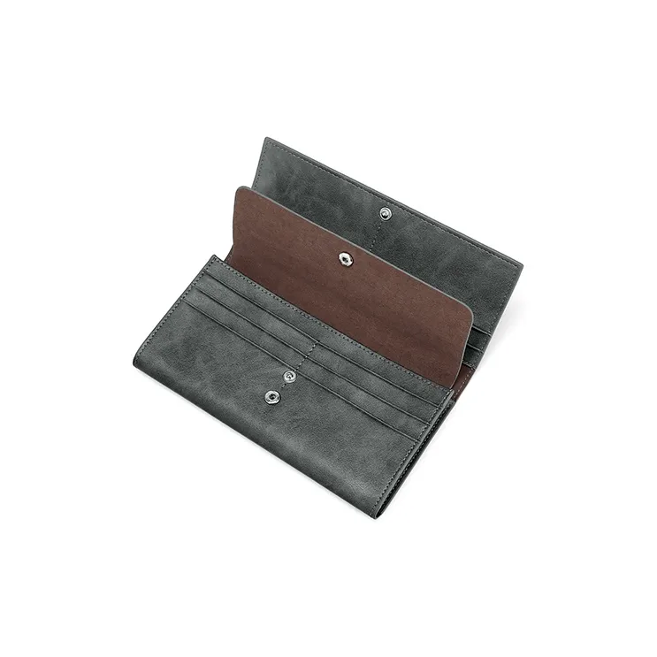 MashaLanti Synthetic Leather Wallet Men's Coffee/Smoke Gray-9