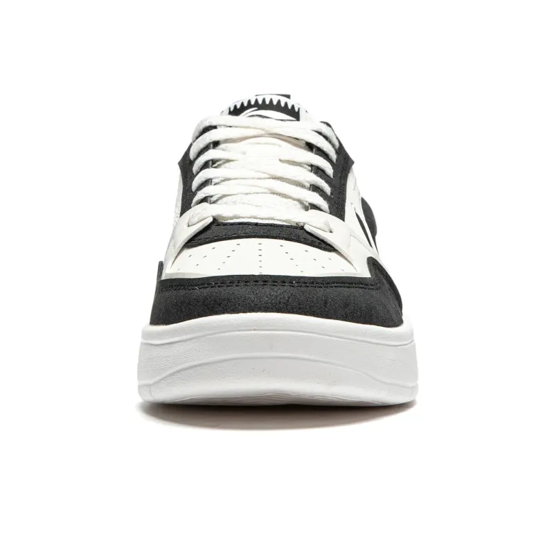 LiNing Yuanbao V2 Slip Resistant Cushioning Wear Resistant Low Top Skateboard Shoes Women's Black White-3