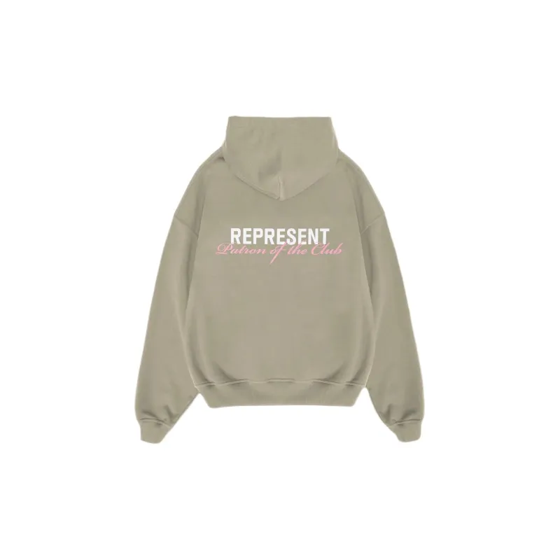 REPRESENT Patron Of The Club Hoodie Sweatshirt Men's Khaki-1