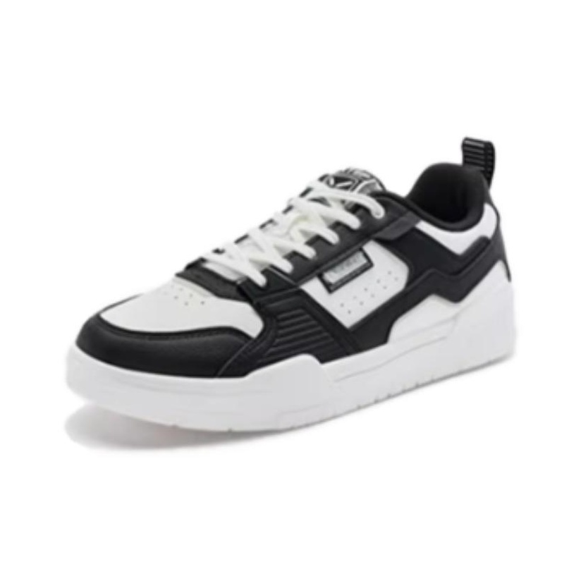XTEP Wujie Skateboard Shoes Women's Low-Top Black White US W