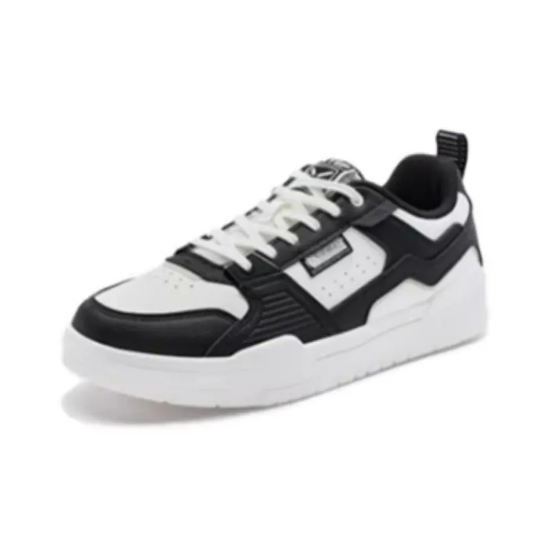 XTEP Unbounded Cushioning Wear Resistant Low Top Skateboard Shoes Women's Black White-2