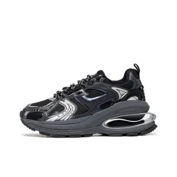 LiNing Project* C+ Cushioning Wear Resistant Low Top Skateboard Shoes Women's Black Gray