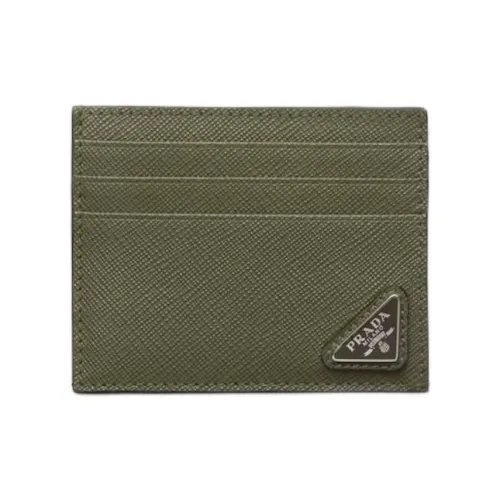 PRADA Saffiano Leather Card Holder Men's Loden Green