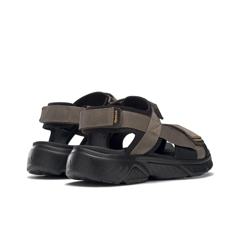 Reebok Hyperium Sandal Txt Fashion Soft Sole Cozy Open Toe Flat Heel Sports Brown Black Sandals 'Brown Black'-3