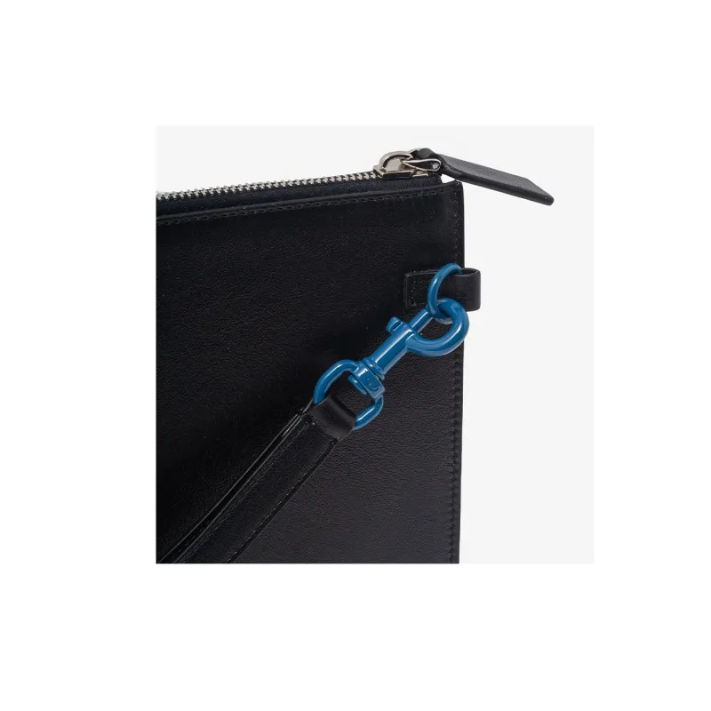 Valentino Leather Clutch Men's Blue-7