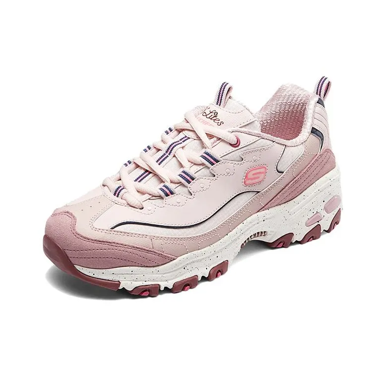 Skechers D'LITES 1.0 Cushioned Wear Resistant Breathable Low Top Casual Shoes Women's Pink-2