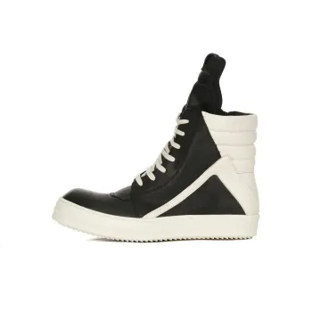 RICK OWENS High top Leather Sneakers