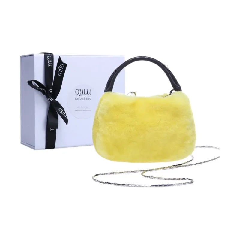 QULU Wool Portable Crossbody Cell Phone Pouch Mini Women's Ecru Jasper Yellow Milk Coffee Black-20