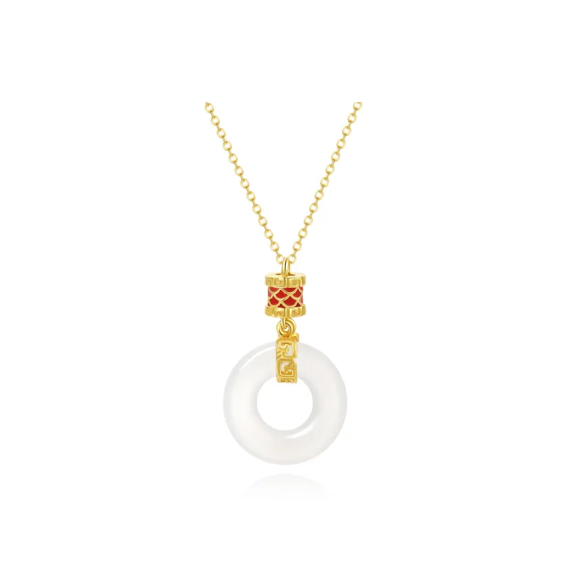 MOLADY Chalcedony Jade Necklace For Women's Unisex-5