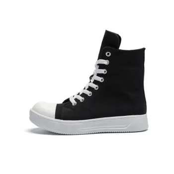 SLNU 3 Wear Resistant Height Increasing High Top Canvas Shoes Unisex White Black