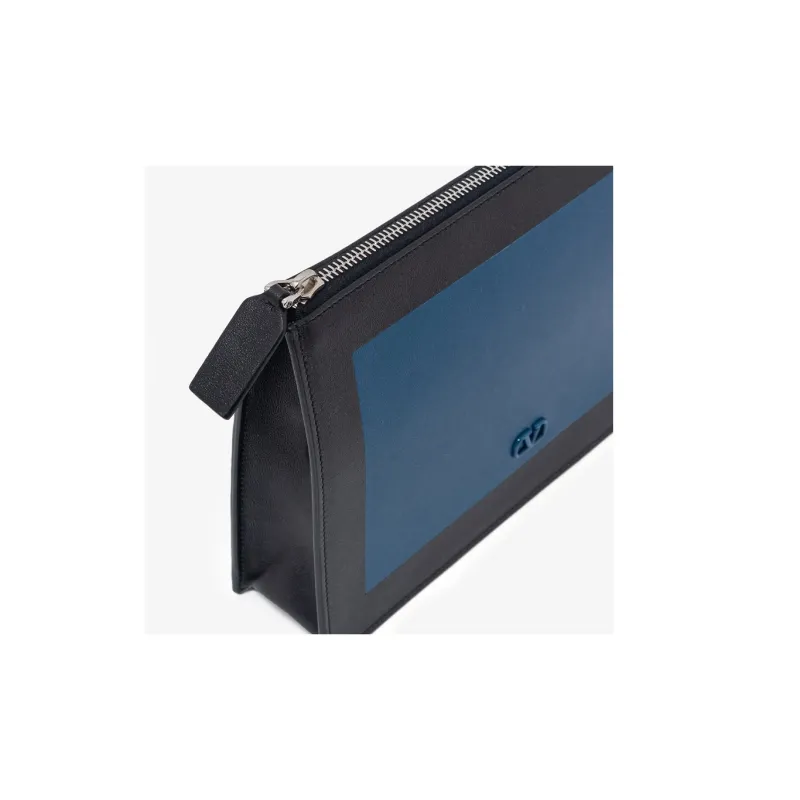 Valentino Leather Clutch Men's Blue-5