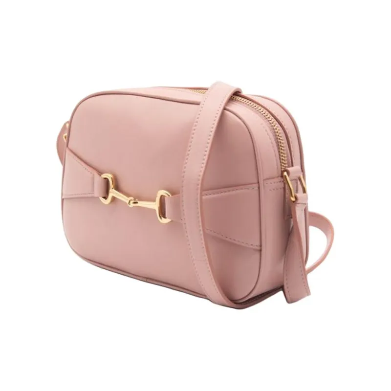 CELINE Leather Camera Bags Crossbody Bag Shoulder Bag Women's Pink-2