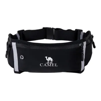 CAMEL Fabric Fanny Pack Small Size Unisex Black