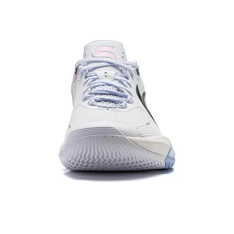 LiNing FlashLink Cushioning Wear Resistant Low Top Basketball Shoes Men's White Blue-4