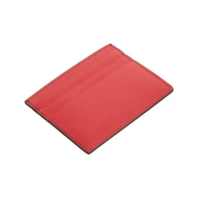 ETRO Cow Leather Card Holder Women's Red-6