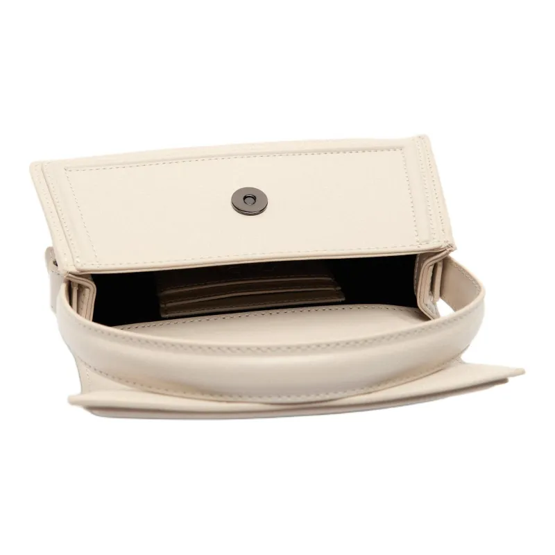 ZARA Polyurethane Handbag Shoulder Bag Crossbody Bag Mini Women's White-4