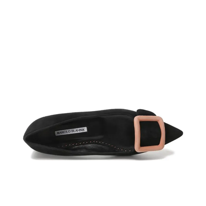 MANOLO BLAHNIK Casual Single Shoes Women's Black-4