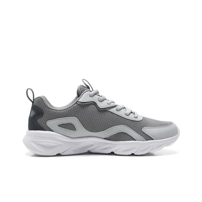 XTEP Breathable Lightweight Low Top Running Shoes Men's Smoke Gray/Smoke Gray/Coal Black-1