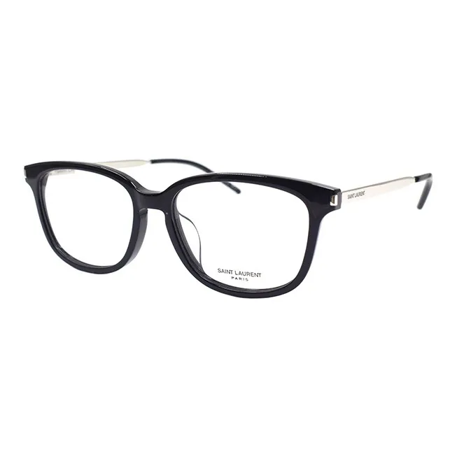 SAINT LAURENT Plate Frame Oval Eyeglass Frames Unisex Black-0