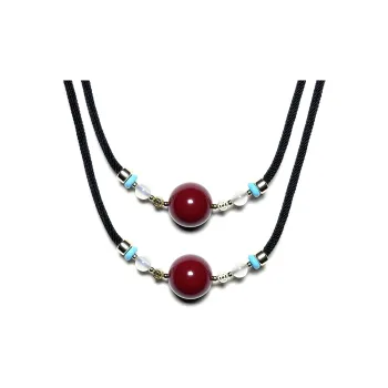 MOUNTAINS AND MANS Reconstructed Cinnabar Necklaces Unisex