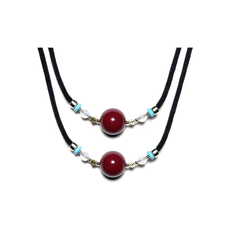 MOUNTAINS AND MANS Reconstructed Cinnabar Necklaces Unisex-0