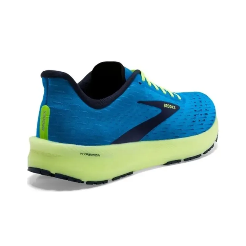 Brooks Hyperion Tempo Anti Slip Wear Resistant Low Top Running Shoes Men's Blue Yellow-3