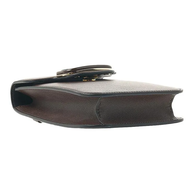 Valentino Calfskin Cell Phone Pouch Unisex Brown-4