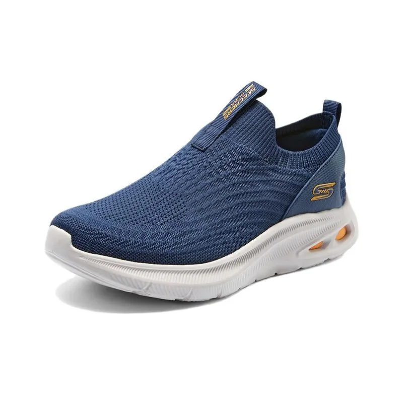 Skechers Durable Breathable Low Top Casual Shoes Men's Marine Blue-2