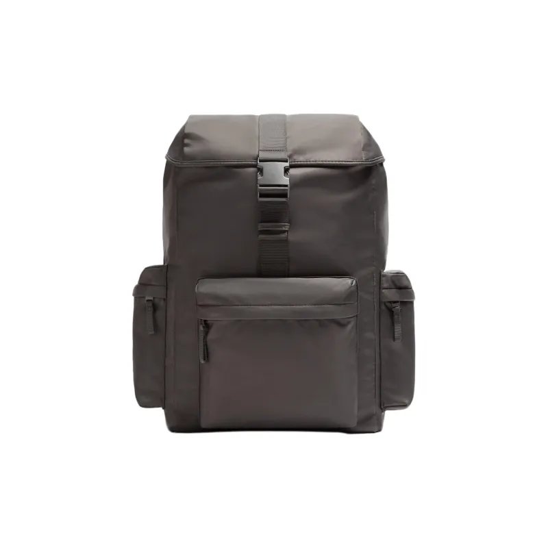 ZARA Polyester Backpack Regular Men's Gray-0