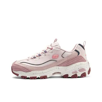 Skechers D'LITES 1.0 Cushioned Wear Resistant Breathable Low Top Casual Shoes Women's Pink