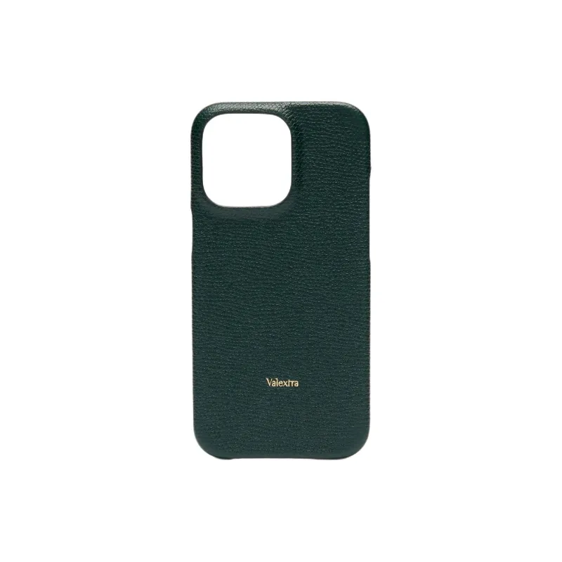 Valextra Millepunte Calfskin IPhone 13 Pro Protective Cover Bag Accessory Women's Green-0