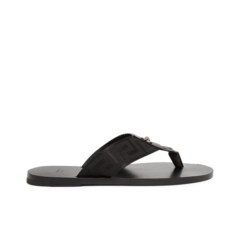 VERSACE Greca Sandal 'Black'-1