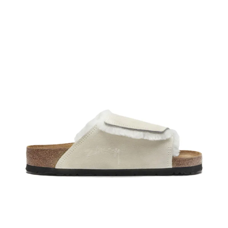 Birkenstock Solana Shearling Slide Stussy Bone-1